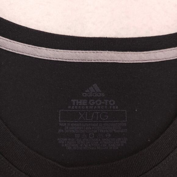 Adidas Graphic Short Sleeve Crew Neck Casual T Shirt Womens Size XL Black - Picture 3 of 8